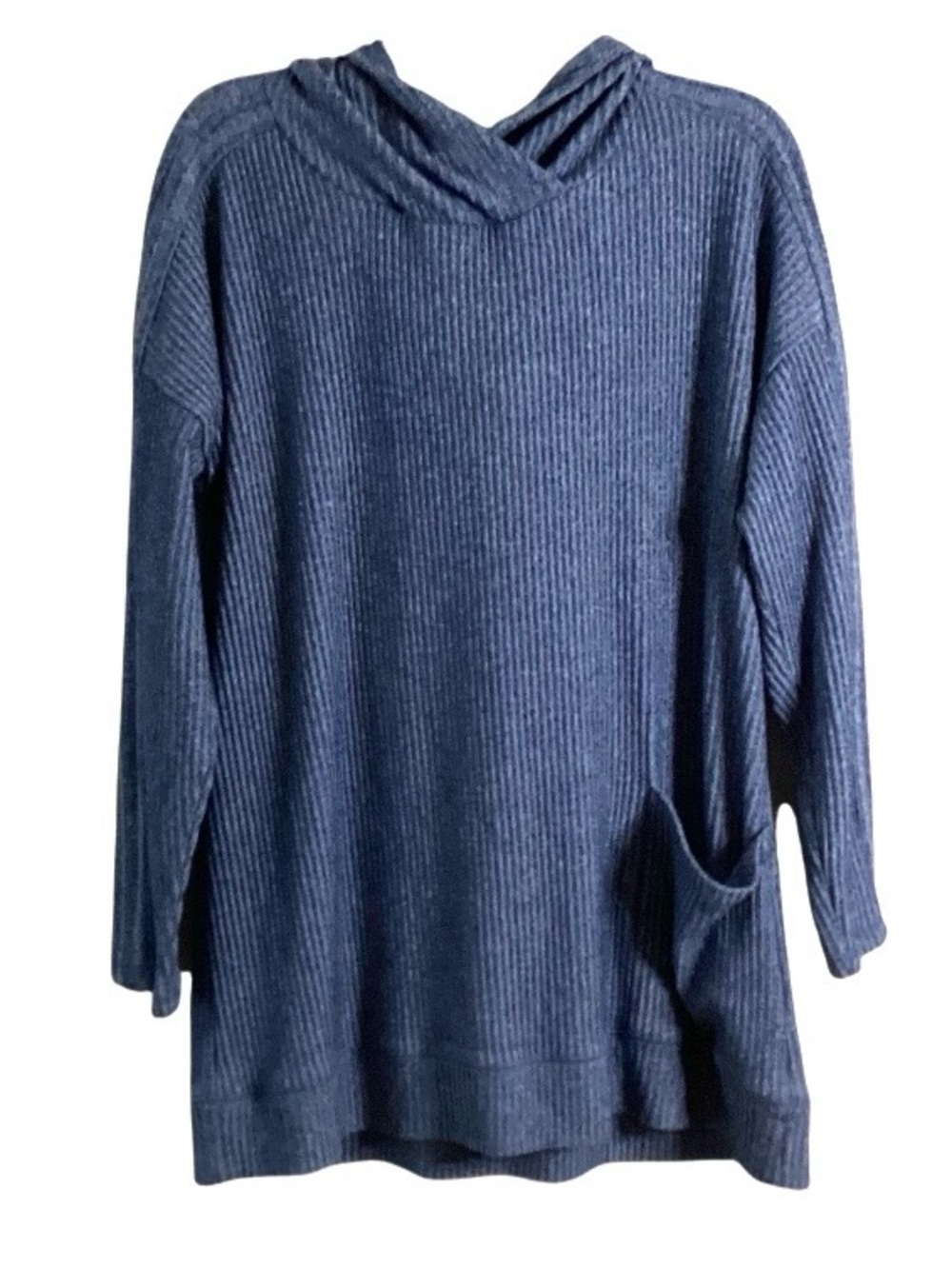 Soft Surroundings Lyric Ribbed Hooded Tunic Sweater Large
